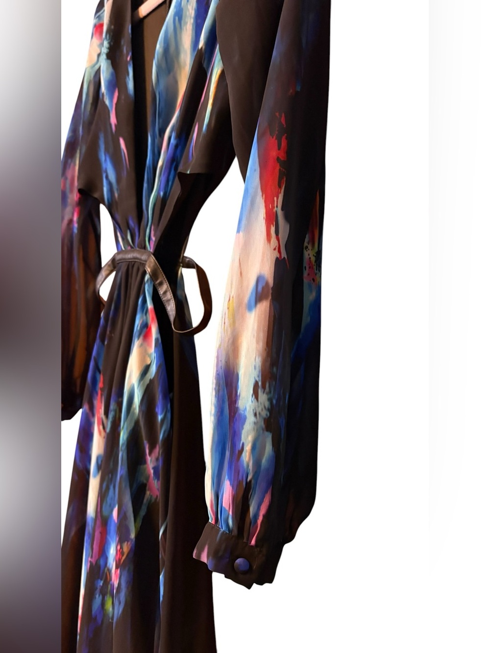 Bebe Abstract Print Cutout Maxi Dress Size 0 Resort Cruise Wedding Guest - Picture 10 of 12